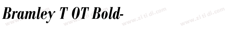 Bramley T OT Bold字体转换